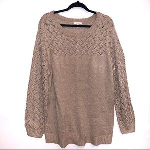 Maurices | Gold Shimmer Holiday Style Sweater